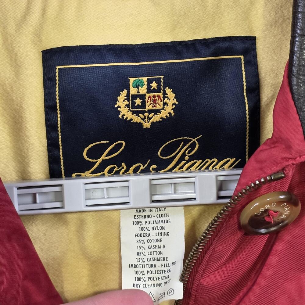 Vintage Loro Piana Horsey Jacket Mens Large Red Riding Italian Olympic 1992 Vest - Picture 3 of 16